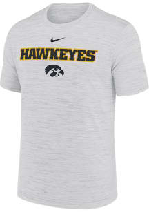 Nike Iowa Hawkeyes White Sideline Velocity Short Sleeve T Shirt