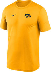 Nike Iowa Hawkeyes Gold Sideline Legend Short Sleeve T Shirt