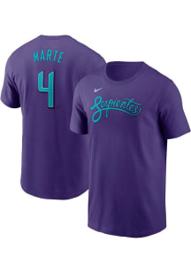 Ketel Marte Arizona Diamondbacks Purple Name Number Short Sleeve Player T Shirt