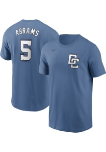 CJ Abrams Washington Nationals Blue Name Number Short Sleeve Player T Shirt