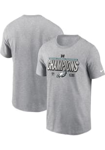 Nike Philadelphia Eagles Grey 2024 Conference Champions Short Sleeve T Shirt