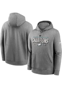 Nike Philadelphia Eagles Mens Grey 2024 Conference Champions Hood
