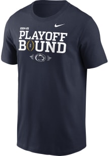 Nike Penn State Nittany Lions Navy Blue Football 2024 College Football Playoffs Short Sleeve T Shi..