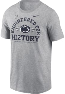 Nike Penn State Nittany Lions Grey Football 2024 College Football Playoffs Short Sleeve T Shirt