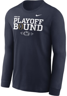 Nike Penn State Nittany Lions Navy Blue Football 2024 College Football Playoffs Long Sleeve T Shir..