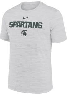 Nike Michigan State Spartans White Sideline Velocity Short Sleeve T Shirt