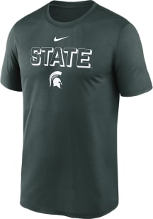 Nike Michigan State Spartans Green Sideline Legend Short Sleeve T Shirt