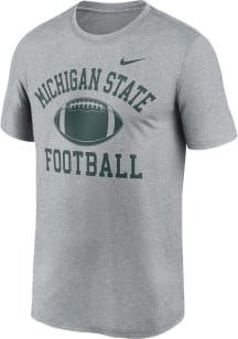 Nike Michigan State Spartans Grey Legend Football Short Sleeve T Shirt