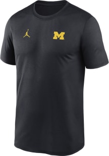 Nike Michigan Wolverines Blue Sideline Legend Short Sleeve T Shirt