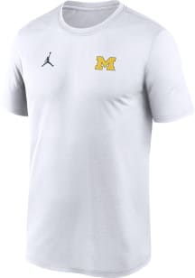 Nike Michigan Wolverines White Sideline Legend Short Sleeve T Shirt