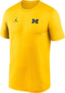 Nike Michigan Wolverines Yellow Sideline Legend Short Sleeve T Shirt
