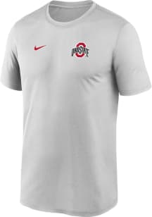 Nike Ohio State Buckeyes Grey Sideline Legend Short Sleeve T Shirt