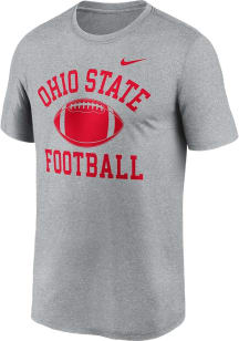 Nike Ohio State Buckeyes Grey Legend Football Short Sleeve T Shirt