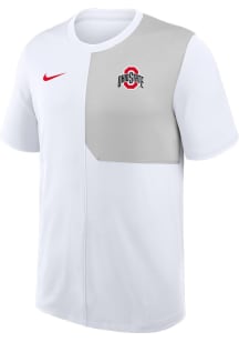 Nike Ohio State Buckeyes White Coach Top Short Sleeve T Shirt