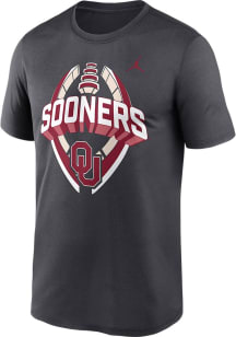 Nike Oklahoma Sooners Anthracite Legend Football Short Sleeve T Shirt