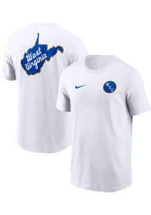 Jerry West West Virginia Mountaineers White Jerry West Warmup Short Sleeve Player T Shirt