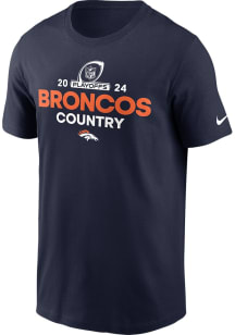Nike Denver Broncos Navy Blue 2024 Playoff Participants Short Sleeve T Shirt