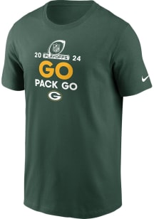 Nike Green Bay Packers Green 2024 Playoff Participants Short Sleeve T Shirt