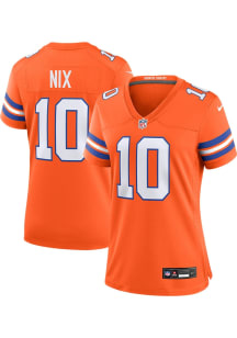Bo Nix  Nike Denver Broncos Womens Orange Throwback Alt Football Jersey