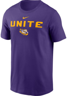 Nike LSU Tigers Purple Sideline Team Issue Short Sleeve T Shirt