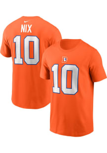 Bo Nix Denver Broncos Orange Alt Short Sleeve Player T Shirt