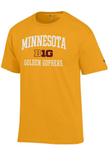 Champion Minnesota Golden Gophers Gold Big Ten Jersey Short Sleeve T Shirt