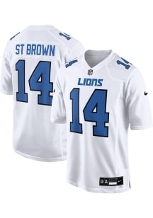 Amon-Ra St. Brown  Nike Detroit Lions White Tundra Design Football Jersey