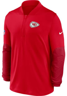 Nike Kansas City Chiefs Mens White Sideline Long Sleeve Qtr Zip Pullover