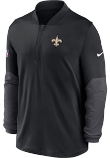 Nike New Orleans Saints Mens Black Sideline Long Sleeve Qtr Zip Pullover