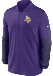 Nike Minnesota Vikings Mens Purple Sideline Long Sleeve Qtr Zip Pullover