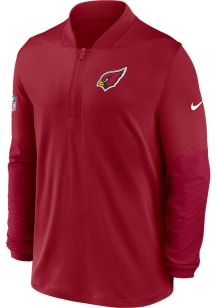 Nike Arizona Cardinals Mens Red Sideline Long Sleeve Qtr Zip Pullover