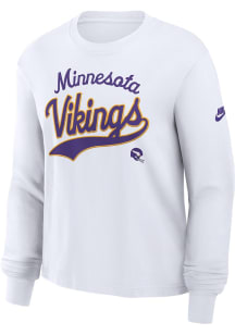 Nike Minnesota Vikings Womens White Primetime LS Tee