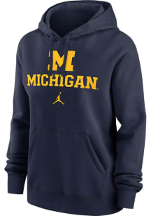 Nike Michigan Wolverines Womens Blue Slant Hooded Sweatshirt