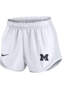 Nike Michigan Wolverines Womens White Primetime Tempo Shorts
