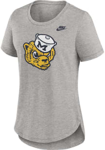 Nike Michigan Wolverines Womens Grey Legacy Triblend Short Sleeve T-Shirt