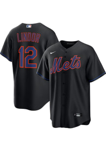 Francisco Lindor New York Mets Mens Replica Alternate Jersey - Black