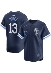 Salvador Perez Nike Kansas City Royals Mens Navy Blue City Connect Limited Baseball Jersey
