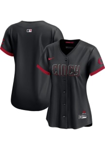 Nike Cincinnati Reds Womens Black City Connect Limited Baseball Jersey