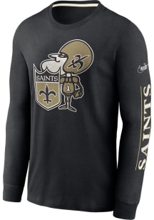 Nike New Orleans Saints Black Fashion Long Sleeve Fashion T Shirt