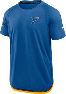 St Louis Blues Blue Authentic Pro Rink Short Sleeve T Shirt