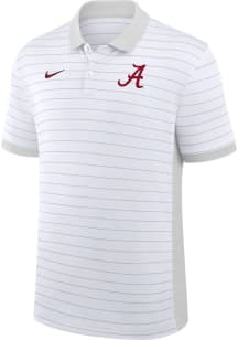 Nike Alabama Crimson Tide Mens White Victory Stripe Short Sleeve Polo