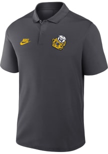 Nike Michigan Wolverines Mens Anthracite Victory Vintage Logo Short Sleeve Polo