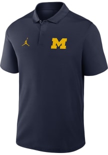 Nike Michigan Wolverines Mens Blue Victory Short Sleeve Polo