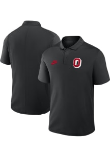 Nike Ohio State Buckeyes Mens Black Victory Vintage Logo Short Sleeve Polo