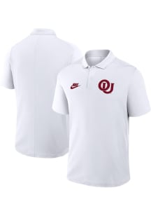 Nike Oklahoma Sooners Mens White Victory Vintage Logo Short Sleeve Polo