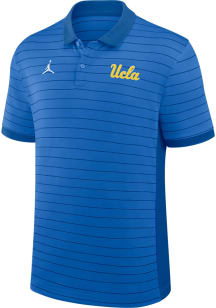 Nike UCLA Bruins Mens Blue Jordan Victory Stripe Short Sleeve Polo