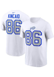 Dalton Kincaid Buffalo Bills White Name Number Short Sleeve Player T Shirt