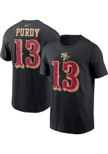 Brock Purdy San Francisco 49ers Black Name Number Short Sleeve Player T Shirt