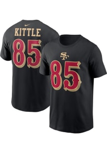 George Kittle San Francisco 49ers Black Name Number Short Sleeve Player T Shirt