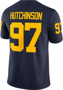 Aidan Hutchinson  Nike Michigan Wolverines Blue Football Game Football Jersey